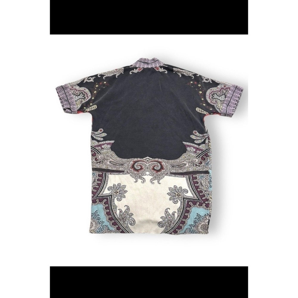 Etro Milano Womens 100% Silk Paisley Knit Cardigan Open Front Purple Size IT 40 - Picture 4 of 7